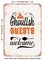 DECORATIVE METAL SIGN - Ghoulish Guests Welcome - 4 - Vintage Rusty Look